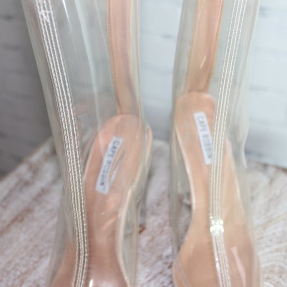 Cape Robin Translucent Lucite Block Heel Boots - Picture 5 of 5